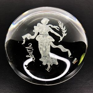 Virgo Astrological Astrology Etched 4" Paperweight
